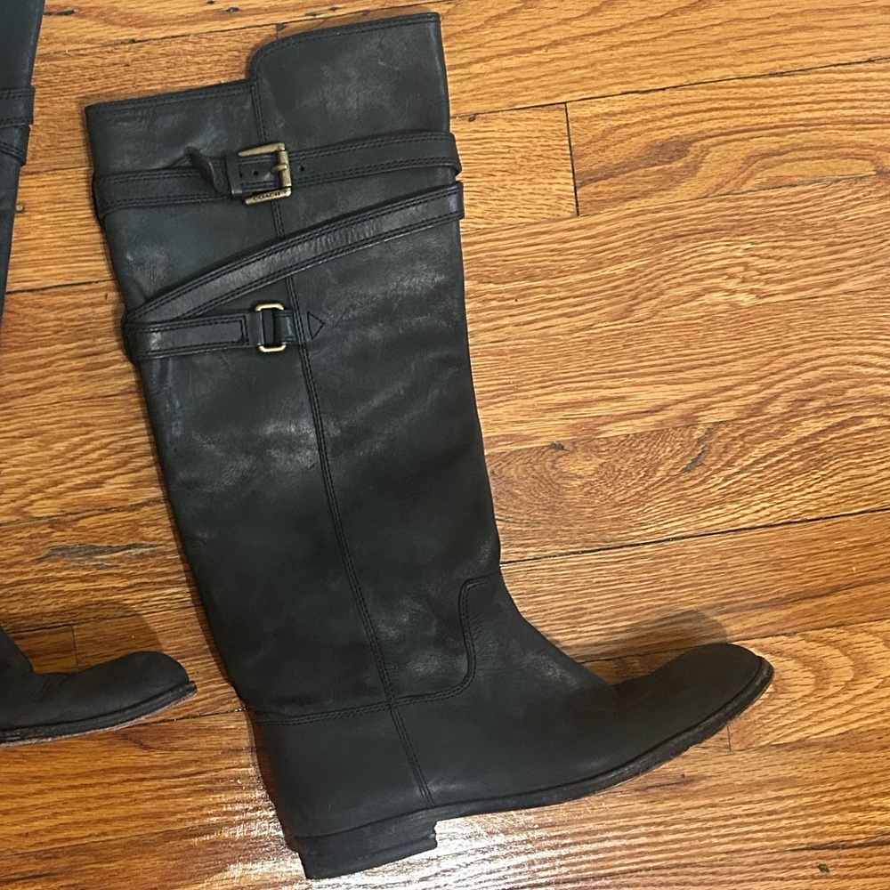 COACH Black Leather Boots